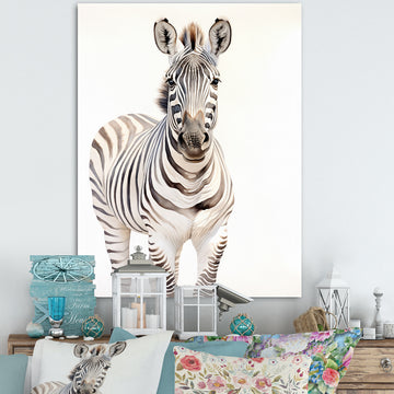 Zebra Watercolor Zebra This - Zebra Framed Canvas Art